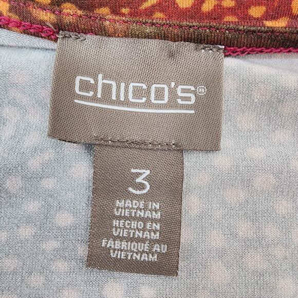 Chico's Womens Dress Size 3 XL Ombré Mix Boat Neck Cap Sleeve Knee Length Shift - Picture 6 of 9